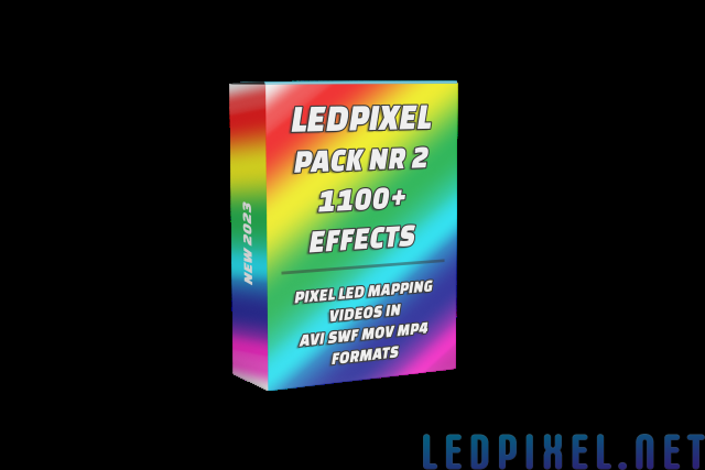 LEDPixel Effects Pack 2 – 1100+ New Effeects Update Pixel LED Mapping Videos in AVI, SWF, MP4 & MOV Formats