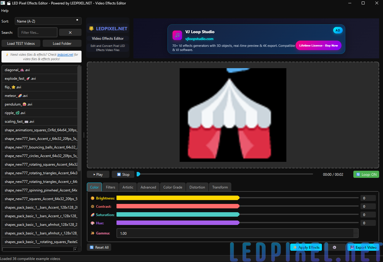 Éditeur Vidéo d'Effets Pixel LED : Téléchargement Gratuit